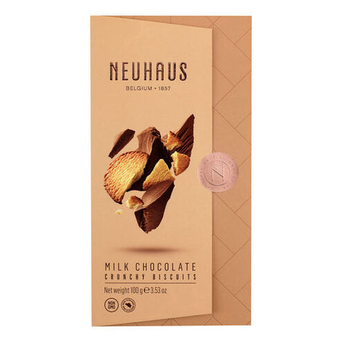 Neuhaus Chocolates Milk Chocolate Crunchy Cookies Tablet