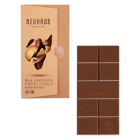 Neuhaus Chocolates Milk Chocolate Crunchy Cookies Tablet
