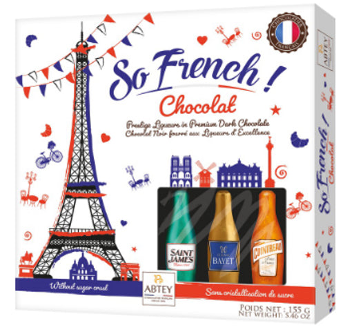 Abtey Assorted Bottle-Shaped Dark Chocolates with Liqueur 155g