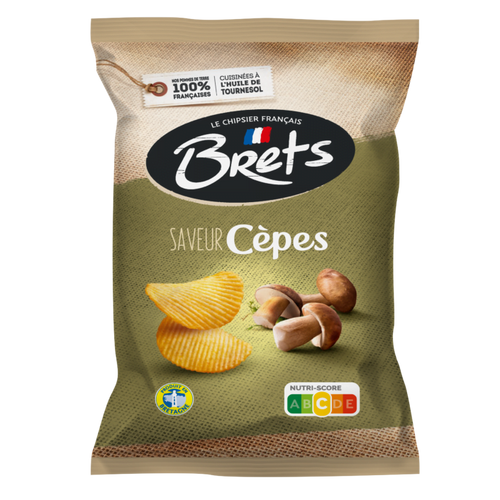Brets Potato Chips from Brittany — Cep Flavor 125g pack of 6