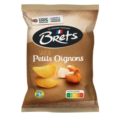 Brets Potato Chips from Brittany — Petits Oignons Flavor 125g pack of 10