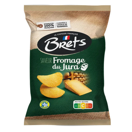 Brets Potato Chips from Brittany — Jura Cheese Flavor 125g pack of 10