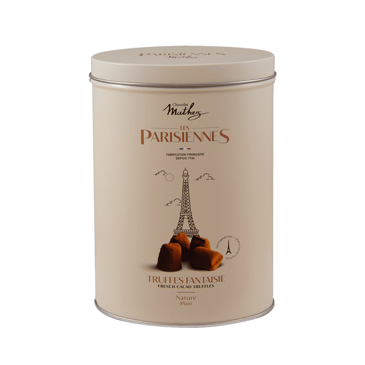 Mathez Chocolate Truffles in Les Parisiennes Tin 200g
