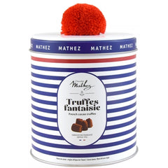 Mathez Cocoa–Powdered Chocolate Truffles in Pom-Pom Tin 250g