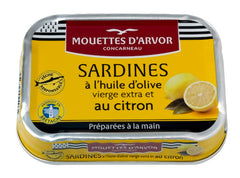 Les Mouettes d'Arvor Sardines with Olive Oil and Lemon 115g