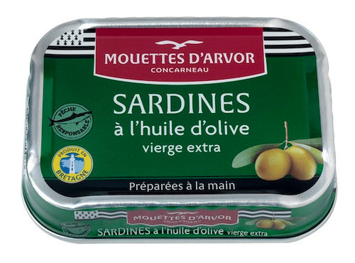 Les Mouettes d'Arvor Sardines in Extra Virgin Olive Oil 115g