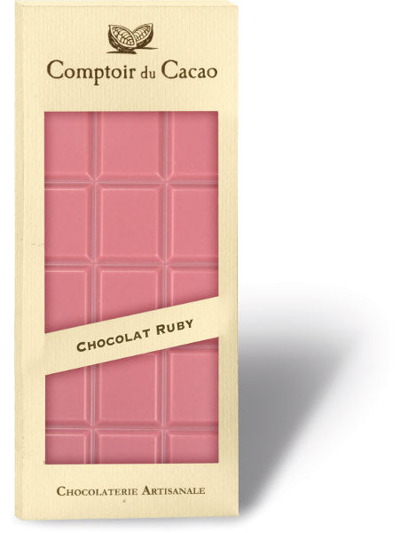 Comptoir du Cacao Pure Ruby Chocolate Bar, 90g (3.2 oz)