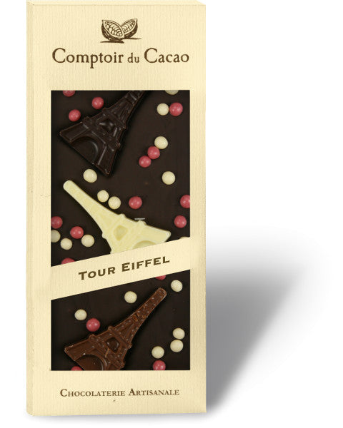 Comptoir du Cacao 72% Dark Chocolate Eiffel Tower Bar, 90g (3.2 oz)