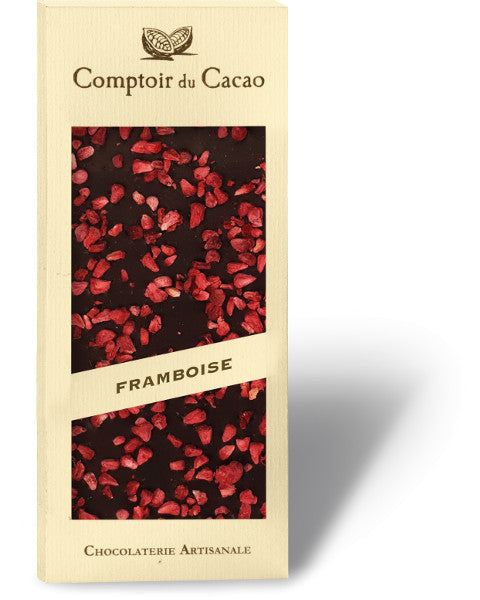 Comptoir du Cacao 72% Dark Chocolate Raspberry Bar, 90g (3.2 oz)