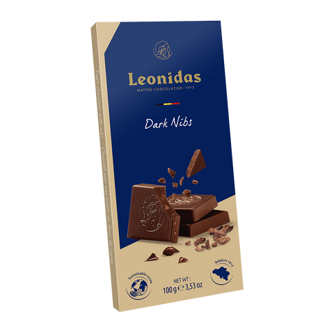 Leonidas Dark 54% Nibs Roasted Cocoa Beans Bar