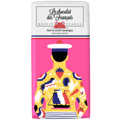 Le Chocolate des Français Extra dark chocolate & salt from Camargue « The tattooed sailor »pack of 3.