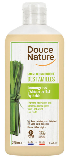 Douce Nature Organic Lemongrass Shower Gel & Shampoo 250ml