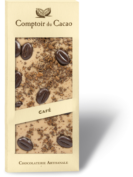Comptoir du Cacao 72% Dark Chocolate Coffee Bar, 90g (3.2 oz)