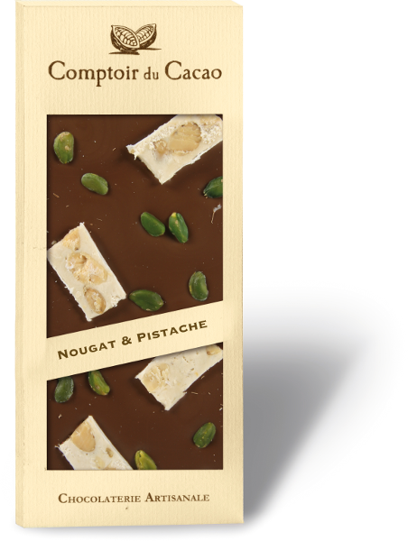 Comptoir du Cacao 72% Dark Chocolate Nougat from Montélimar Bar, 90g (3.2 oz)