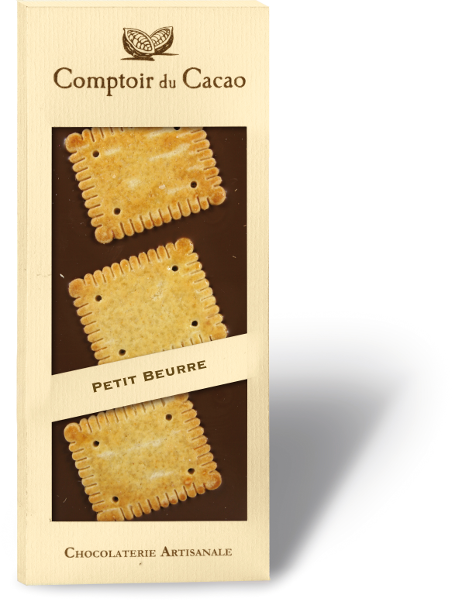 Comptoir du Cacao Milk Chocolate Petit Beurre Bar, 90g (3.2 oz)