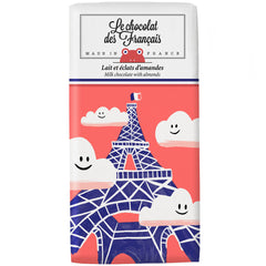 Le Chocolate des Français Milk Chocolate & Almonds flakes « The Eiffel Tower clouds » pack 2