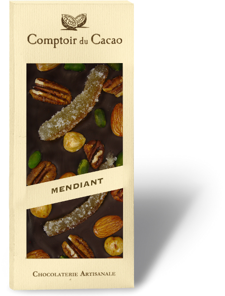 Comptoir du Cacao 72% Dark Chocolate Fruits & Seeds Bar, 100g (3.5 oz)