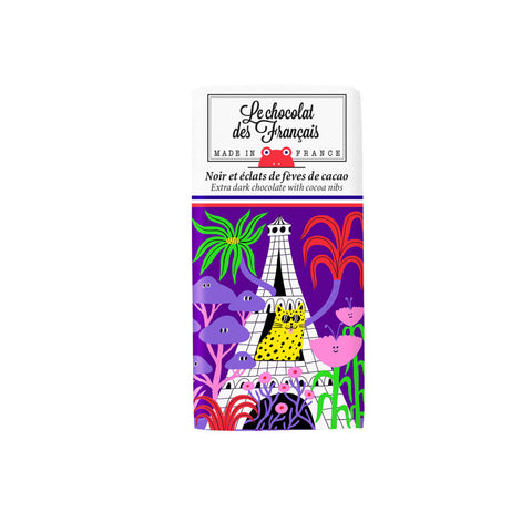 Le Chocolate des Français  Mini bar - Dark chocolate & cocoa nibs « Wild tower »