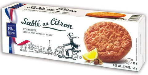 Filet Bleu Sablés with Lemon and Almond, 150g (5.3 oz)