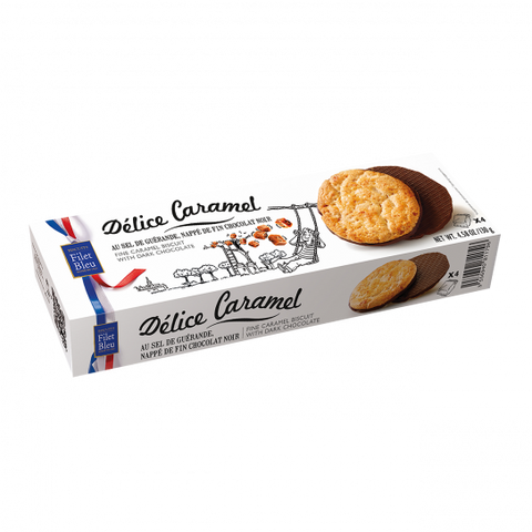 Filet Bleu Caramel Cookies with Dark Chocolate, 130g (4.6 oz)
