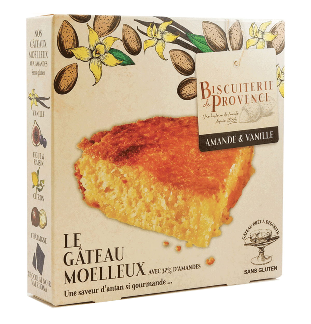 Biscuiterie de Provence Almond Cake with Vanilla – Gluten Free
