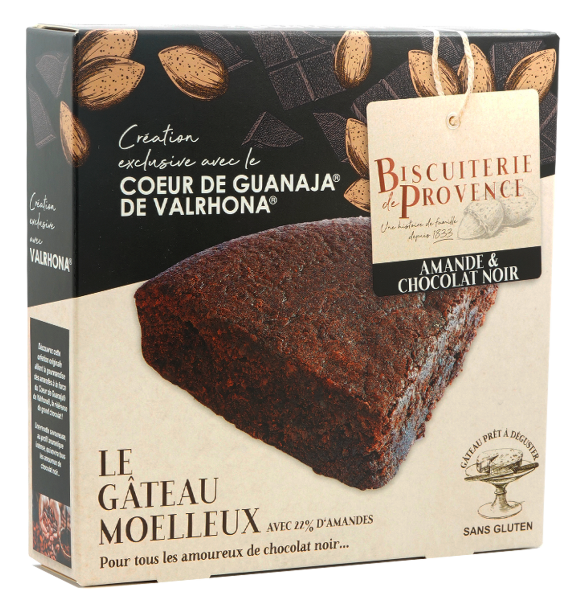 Biscuiterie de Provence Almond Cake with Valrhona Dark Chocolate – Gluten Free