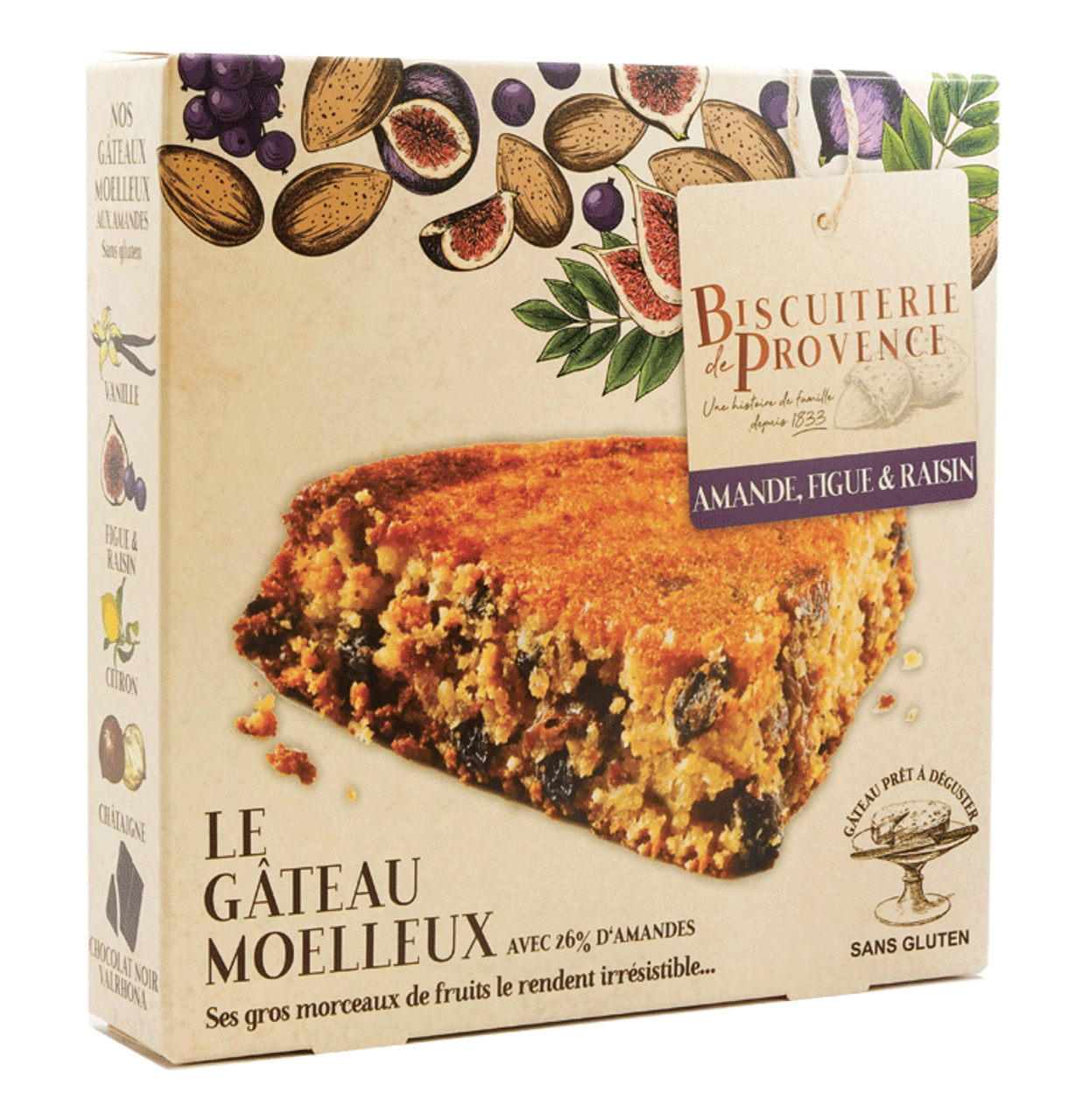 Biscuiterie de Provence Almond Cake with Figs & Raisins – Gluten Free