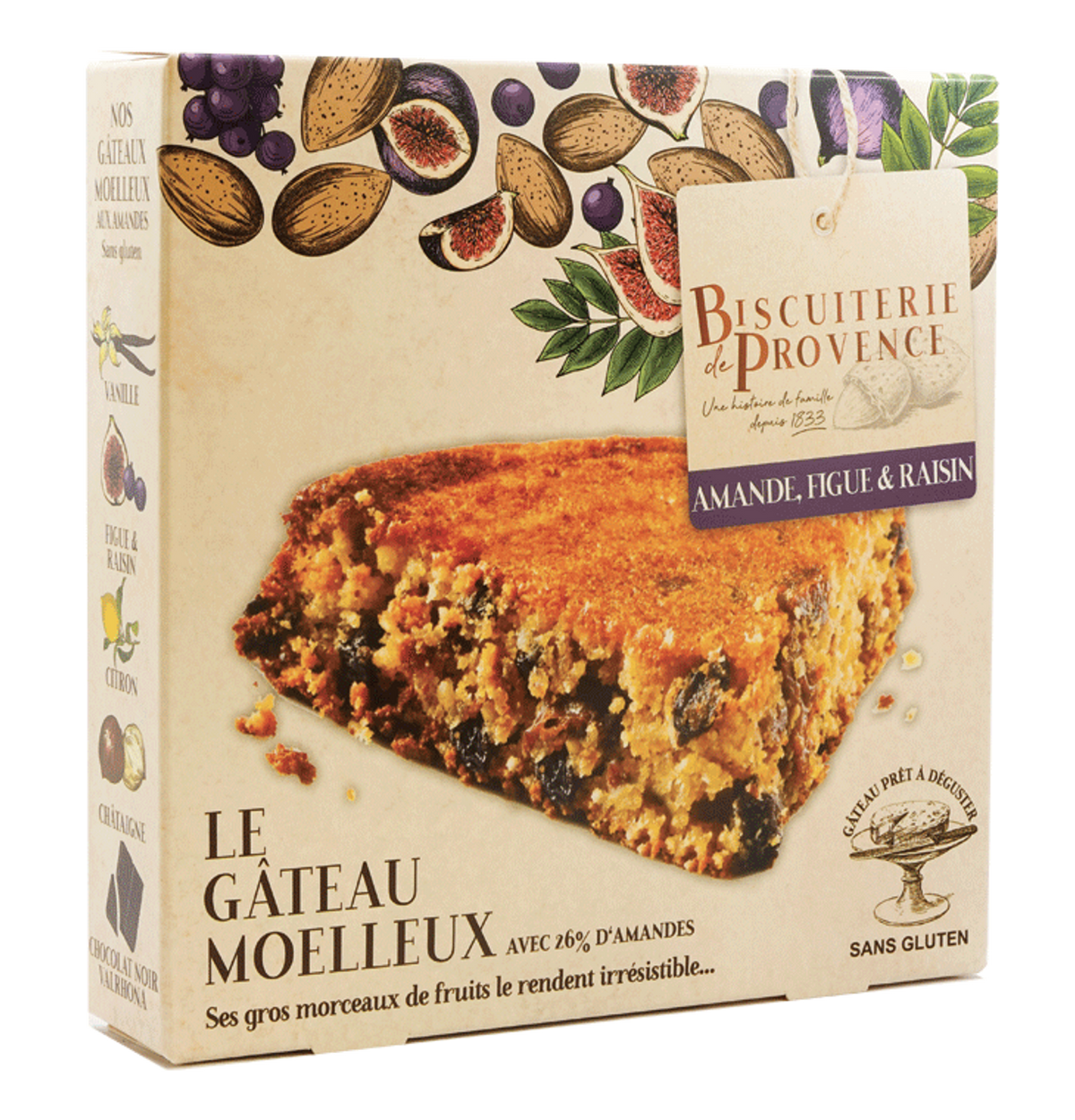 Biscuiterie de Provence Almond Cake with Figs & Raisins – Gluten Free