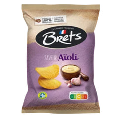 Brets potato chips from Brittany-AOIL, ONIONS, CAMEMBERT, TRUFFLES, FROMAGE FRAIS&HERBES. pack of 10