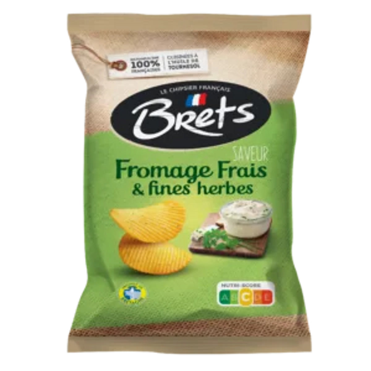 Brets Potato Chips from Brittany — Fromage Frais & Fines Herbes Flavor 125g
