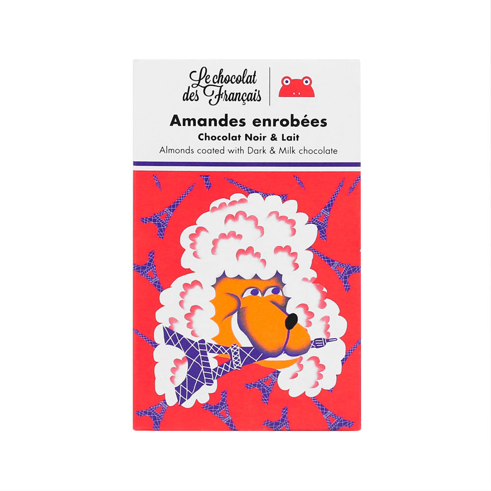 Le Chocolate des Français Milk & Dark chocolate covered almonds « EIffel Tower poodle »