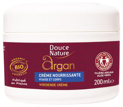 Douce Nature Nourishing Face & Body Cream with Organic Argan Oil and Shea Butter