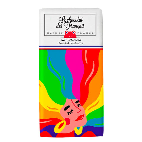 Le Chocolate des Français Extra dark 71% chocolate «Rainbow girl»