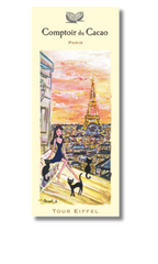 Comptoir du Cacao 72% Dark Chocolate Bar, Tour Eiffel, rooftops, 80g (2.8 oz)pack of 3.